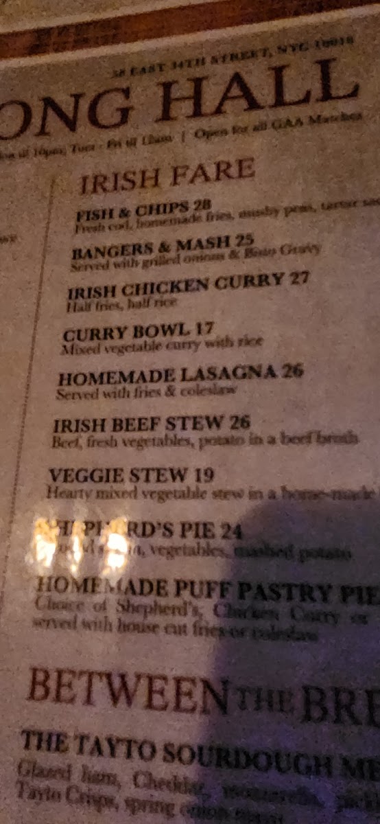 The Long Hall Pub & Grocery Menu - Image 5